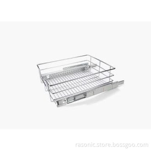 Kitchen pull basket, pull basket, wire basket, storage bas